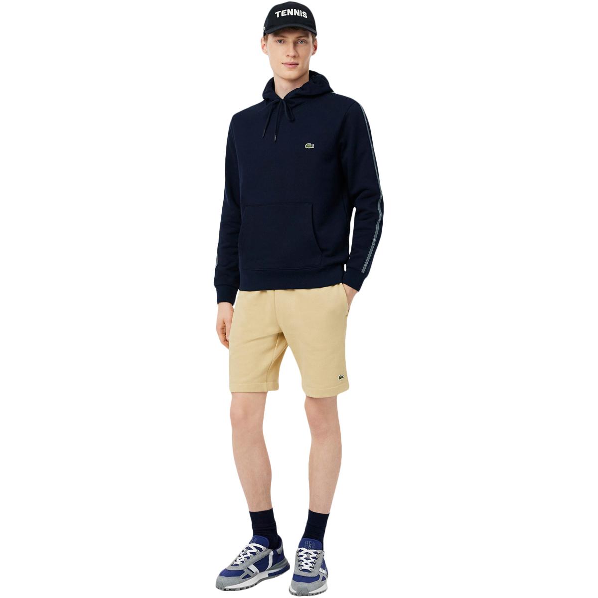 Lacoste Logo Stripe Hættetrøje Herre Navy