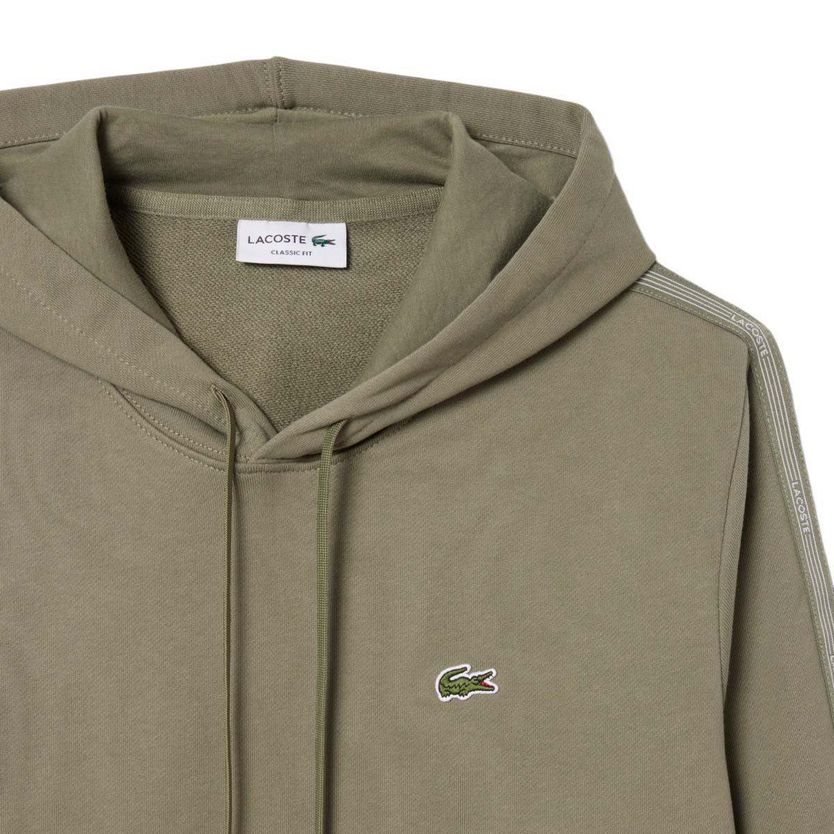 Lacoste Logo Stripe Hættetrøje Herre Green