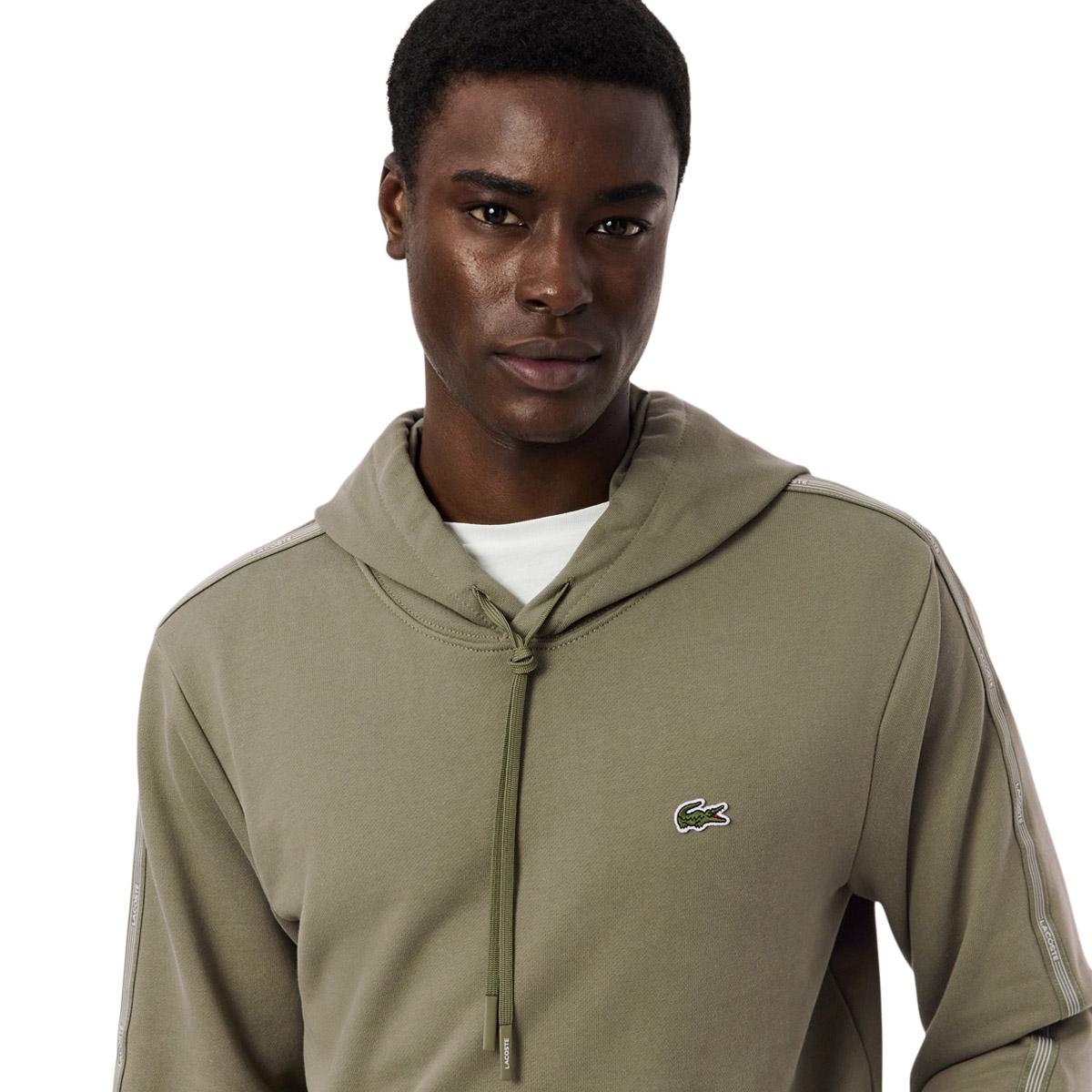 Lacoste Logo Stripe Hættetrøje Herre Green