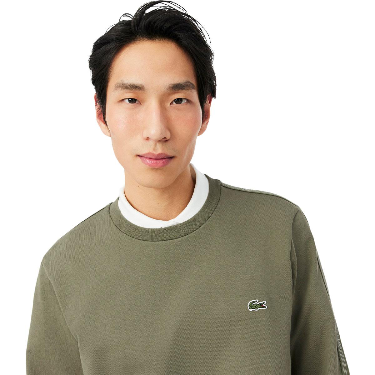Lacoste Stripe Band Fleece Sweatshirt Herre Bmy