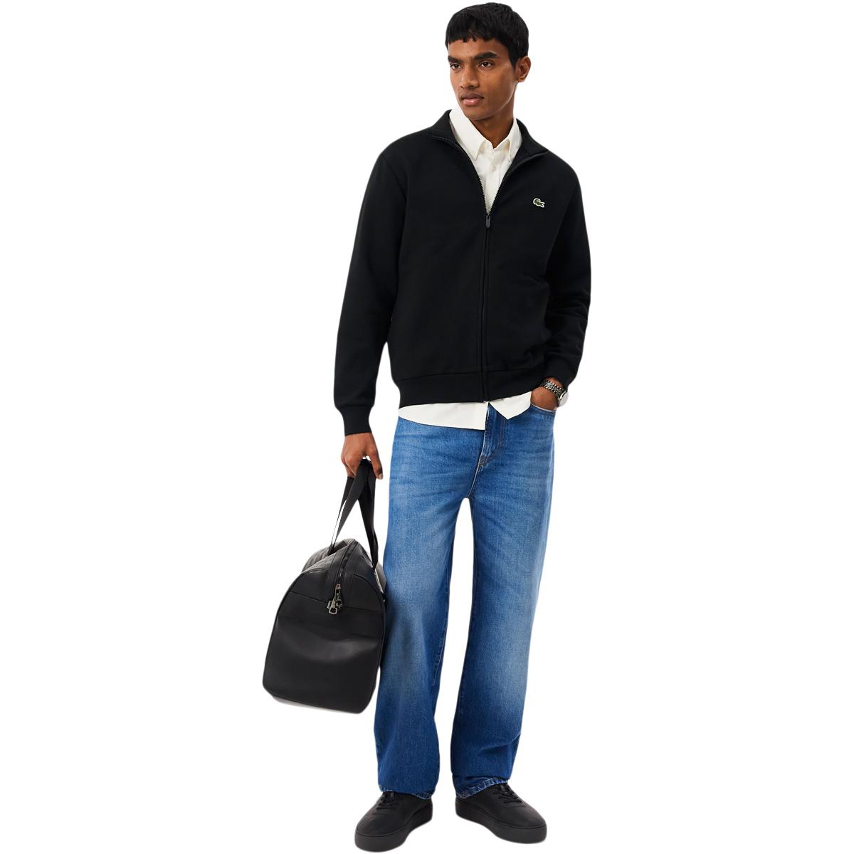 Lacoste Full Zip Sweatshirt Herre BLACK