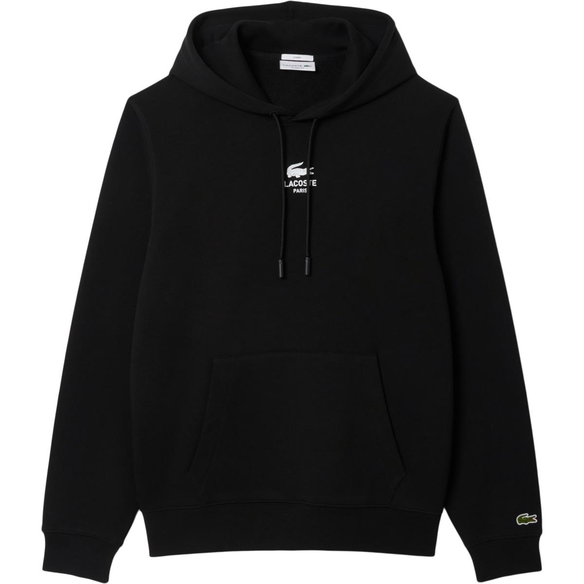 Lacoste Printed Hættetrøje Unisex Black