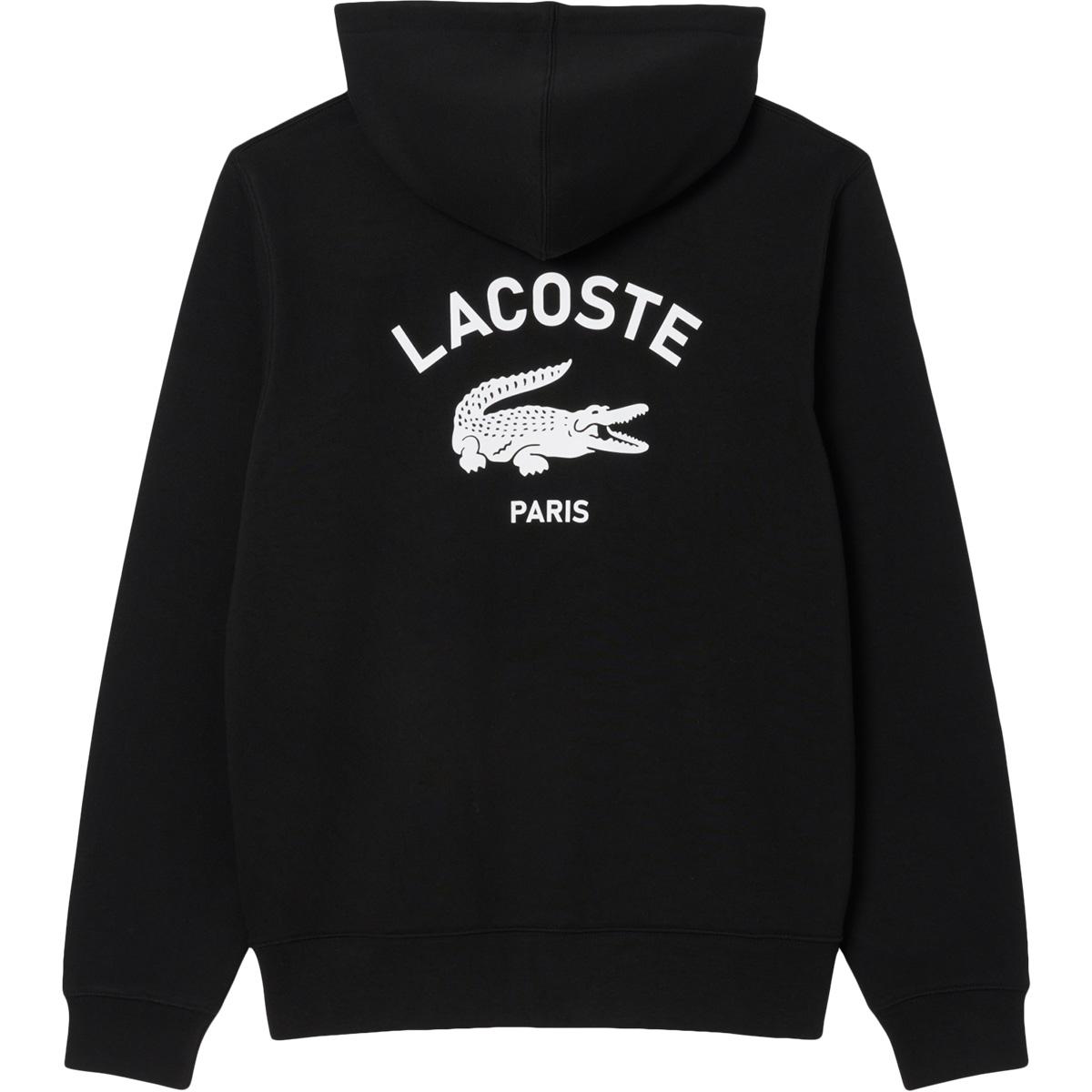 Lacoste Printed Hættetrøje Unisex Black