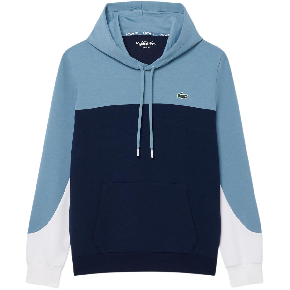 Lacoste Sport Colour-Block Hættetrøje Herre NAVY BLUE/ARAL-WHITE