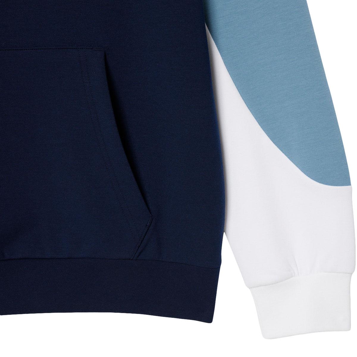 Lacoste Sport Colour-Block Hættetrøje Herre NAVY BLUE/ARAL-WHITE