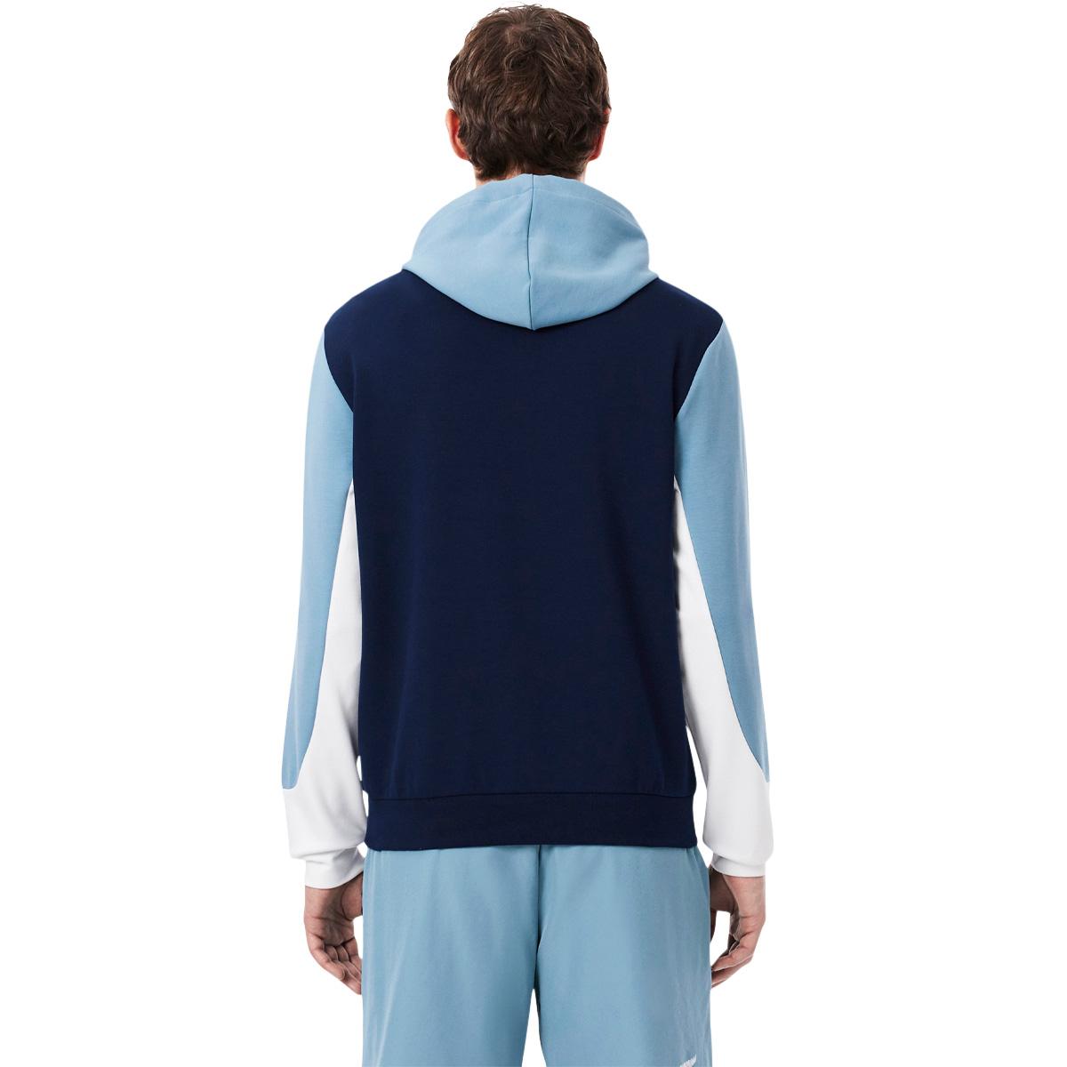 Lacoste Sport Colour-Block Hættetrøje Herre NAVY BLUE/ARAL-WHITE