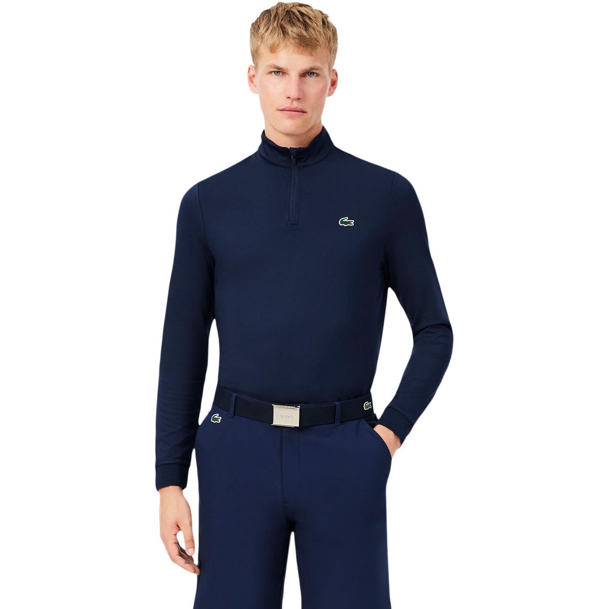 Lacoste Ultra Dry Half Zip Midlayer Trøje Herre NAVY BLUE/NAVY BLUE