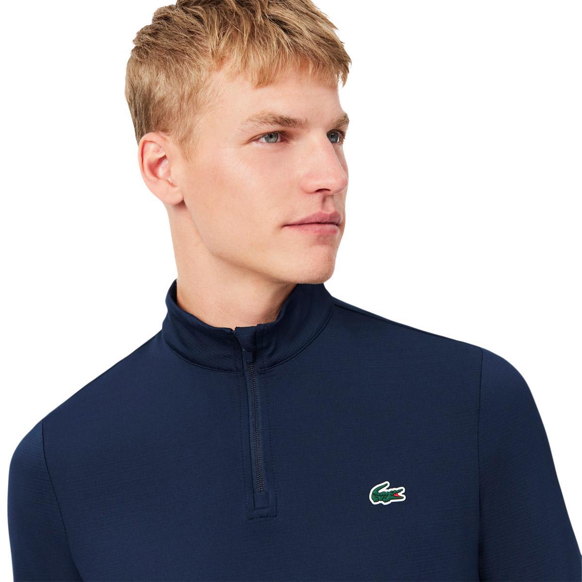 Lacoste Ultra Dry Half Zip Midlayer Trøje Herre NAVY BLUE/NAVY BLUE