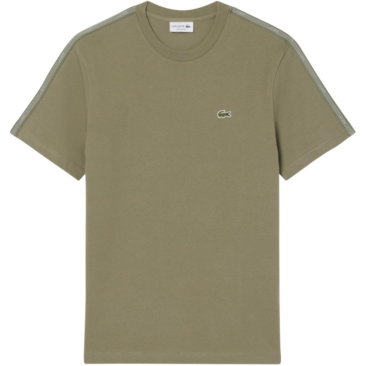Lacoste Branded Stripe Band T-shirt Herre Green