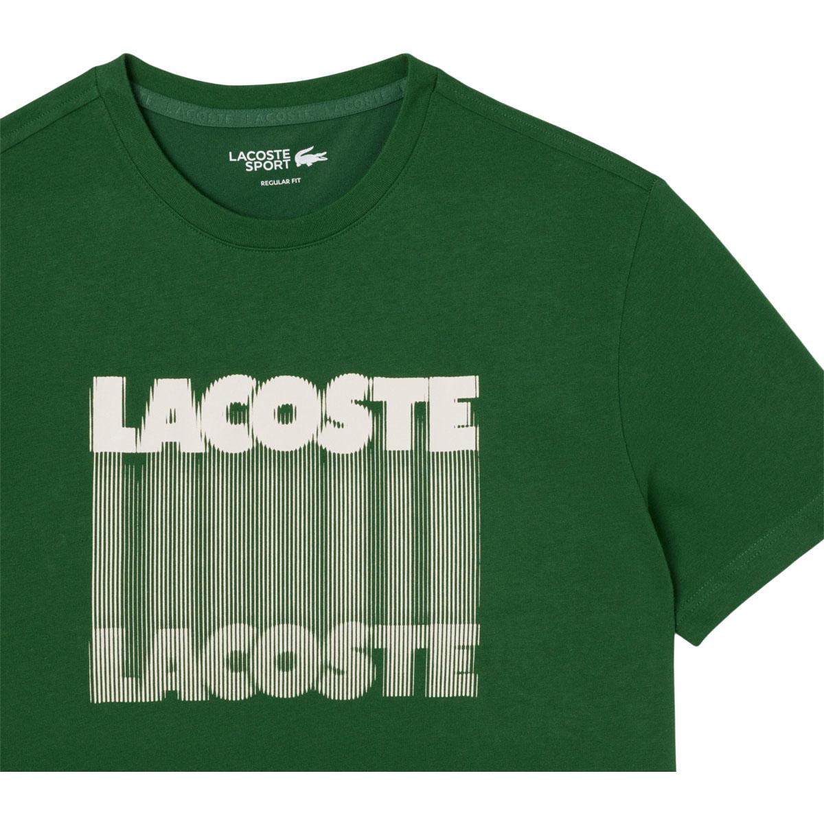 Lacoste Ultra Dry Printed Sport Tennis T-skjorte Herre Green