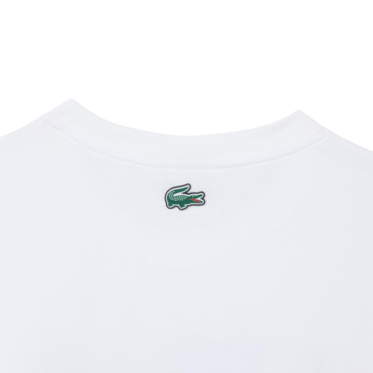 Lacoste Box Logo T-shirt Herre WHITE/BLACK