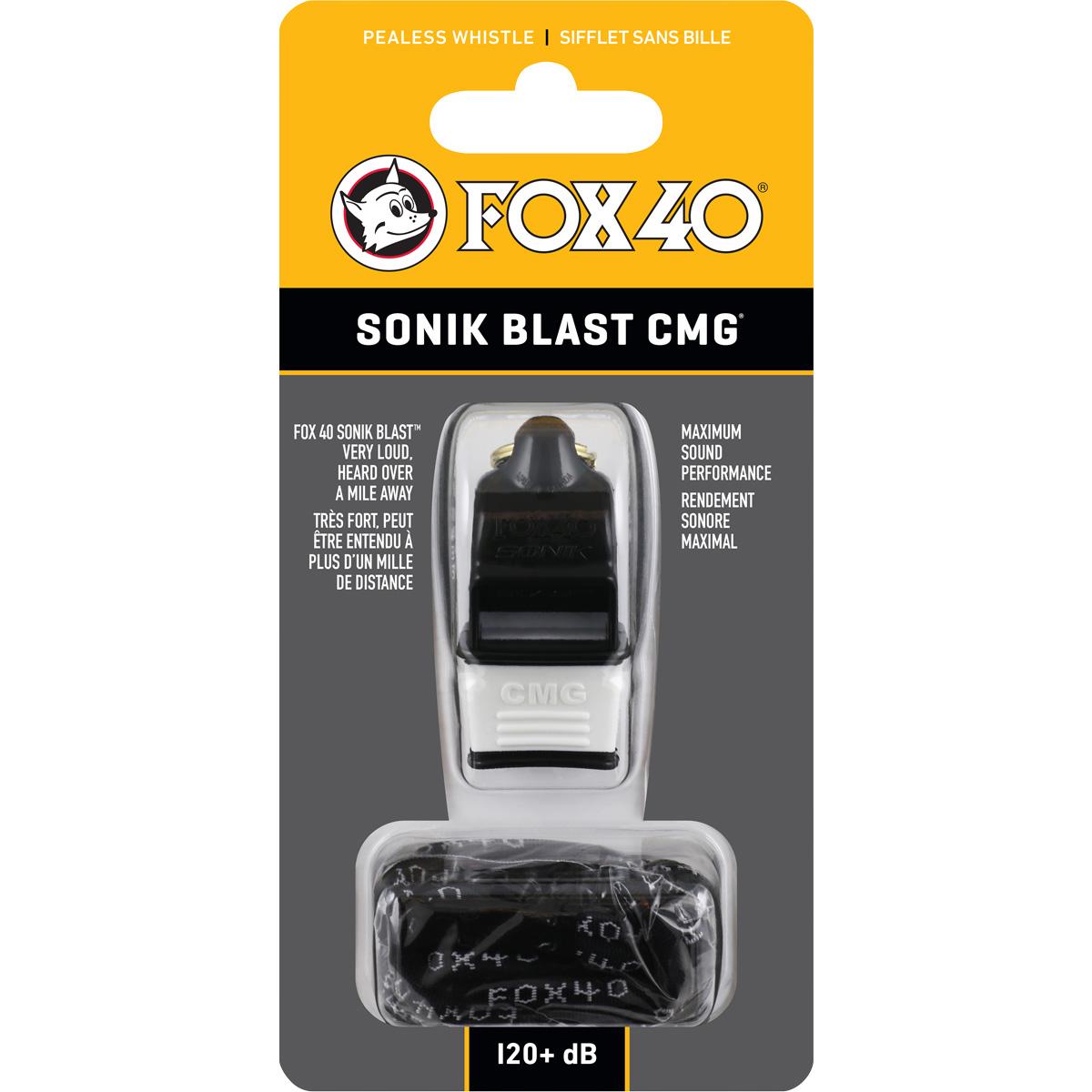 Fox 40 Sonik Blast CMG Fløjte BLACK/WHITE