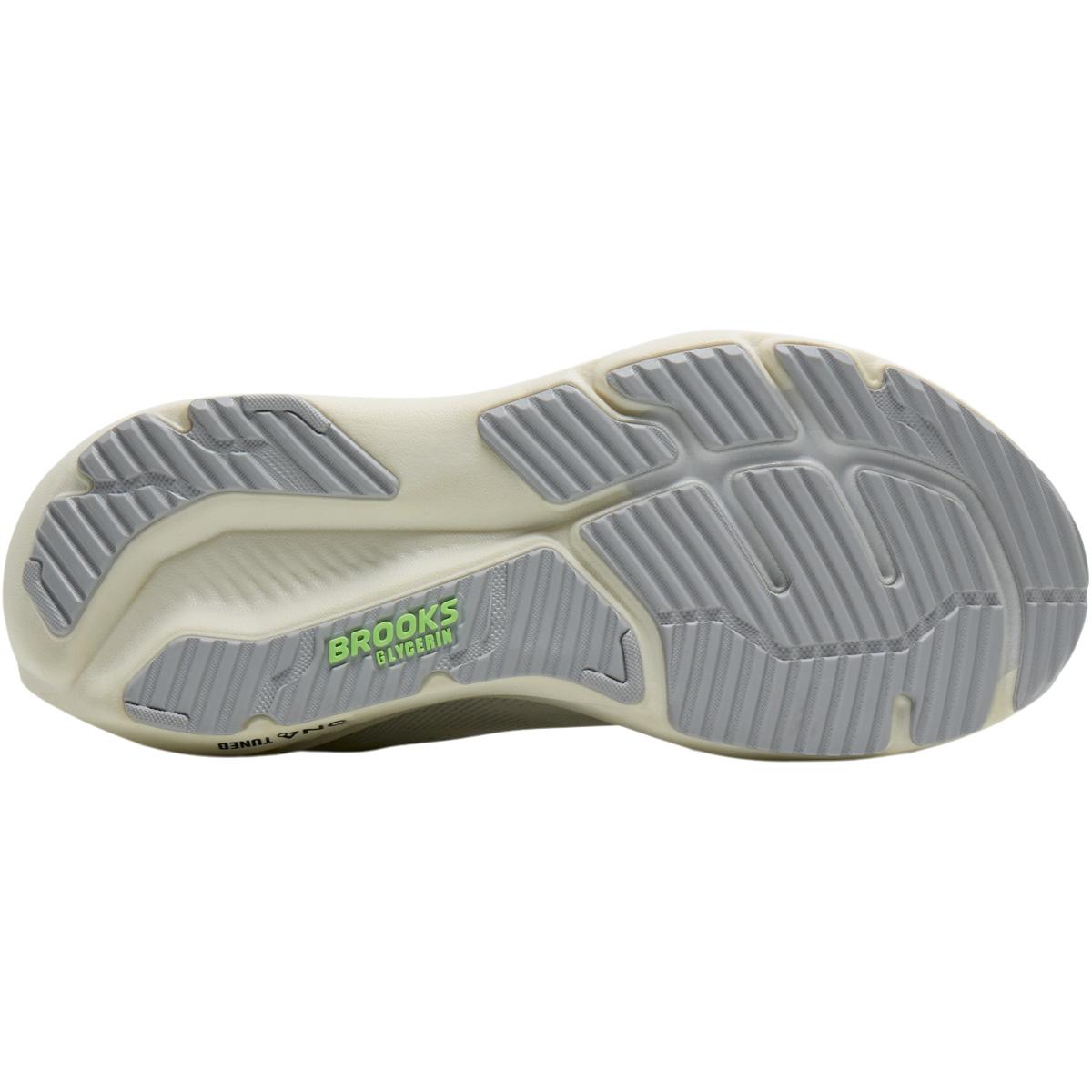 Brooks Glycerin 23 Løbesko Herre Beige/Neo Green