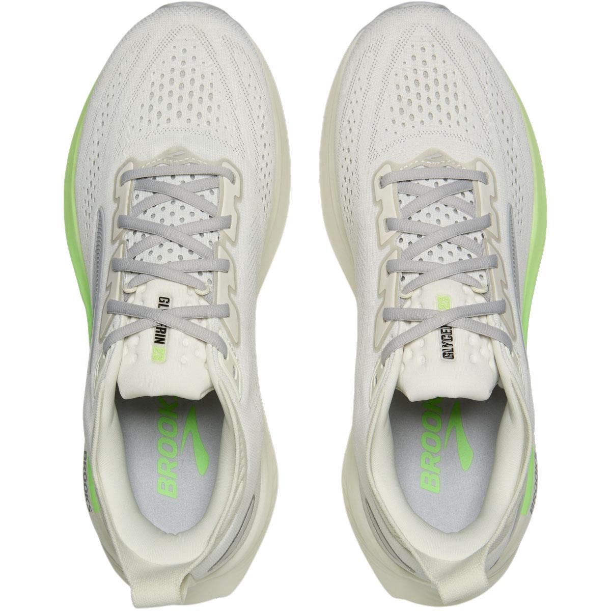 Brooks Glycerin 23 Løbesko Herre Beige/Neo Green