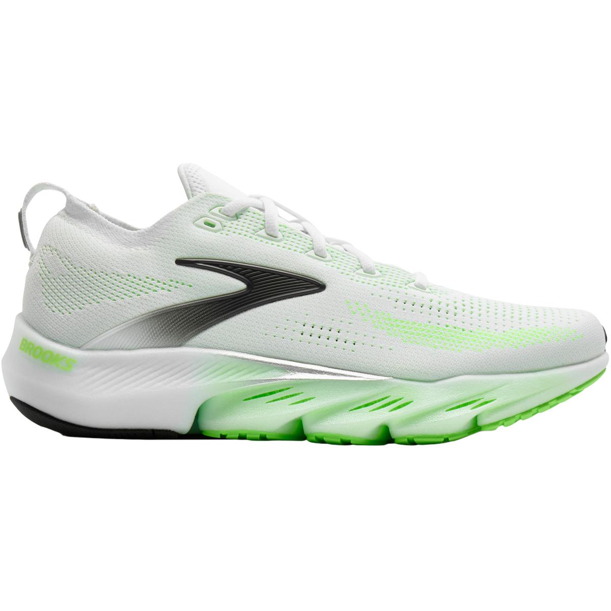 Brooks Glycerin Flex Løbesko Herre White/Neo Green