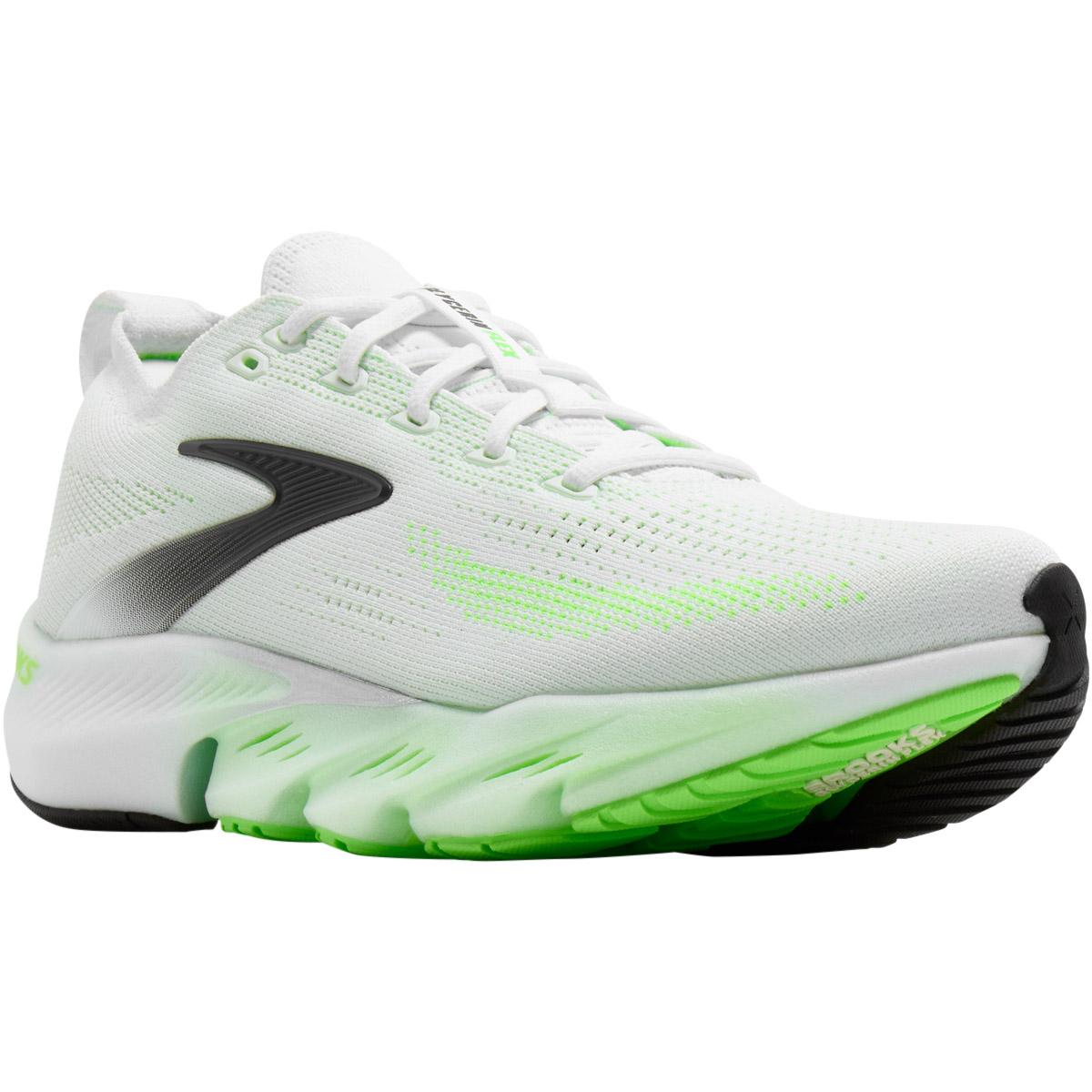 Brooks Glycerin Flex Løbesko Herre White/Neo Green