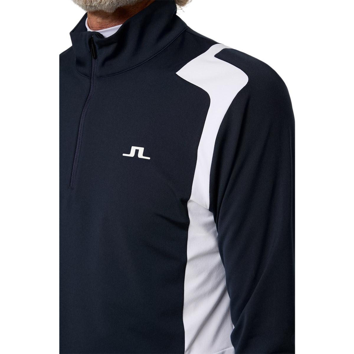 J.LINDEBERG Lukas Half Zip Golftrøje Herre Navy/White