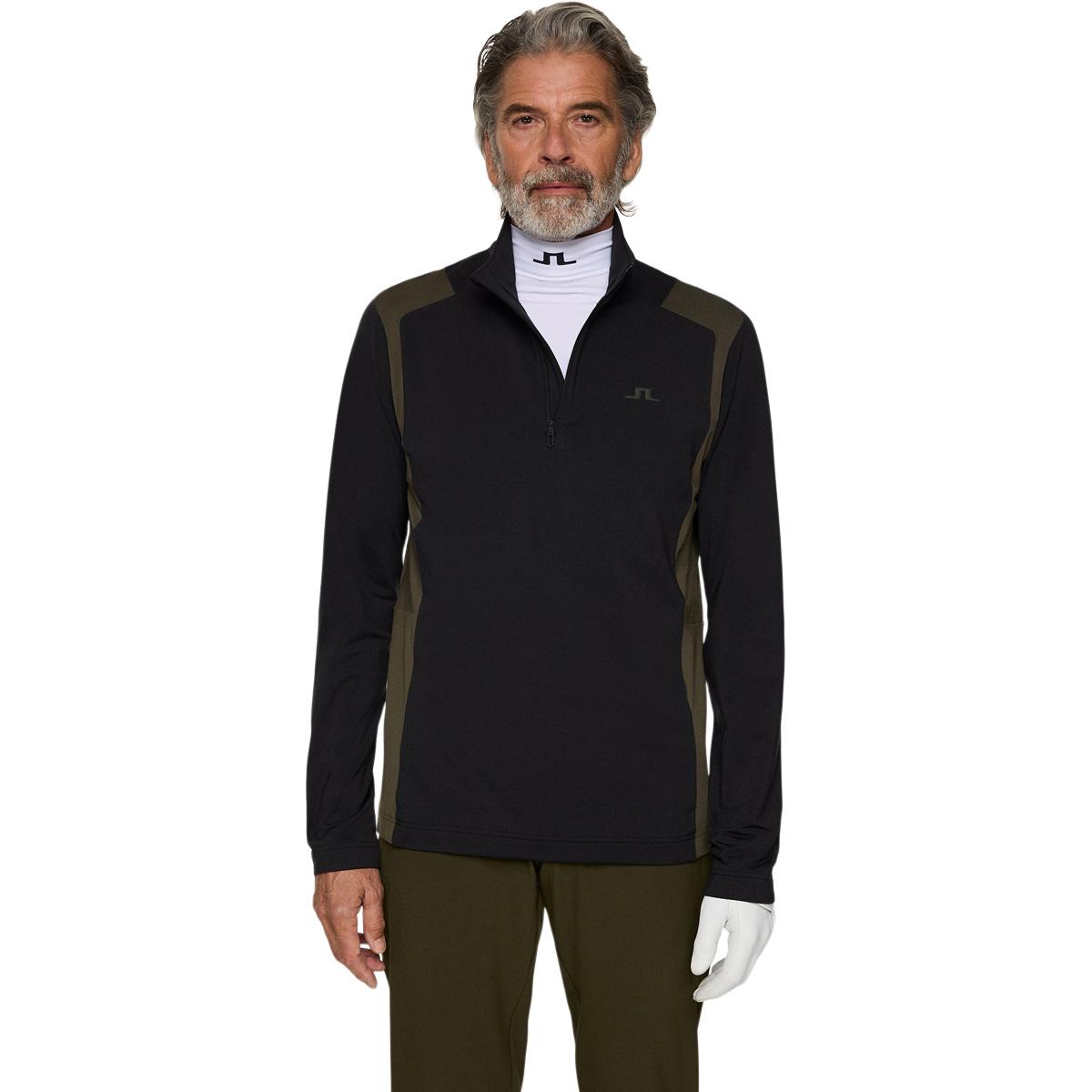 J.LINDEBERG Lukas Half Zip Golftrøje Herre Black