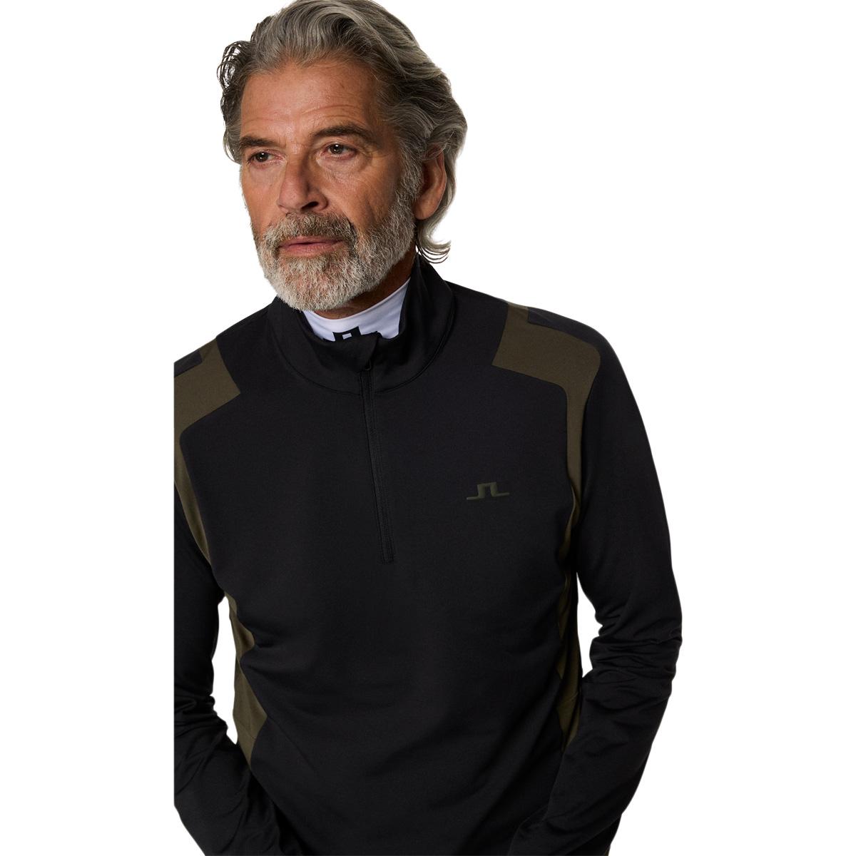 J.LINDEBERG Lukas Half Zip Golftrøje Herre Black