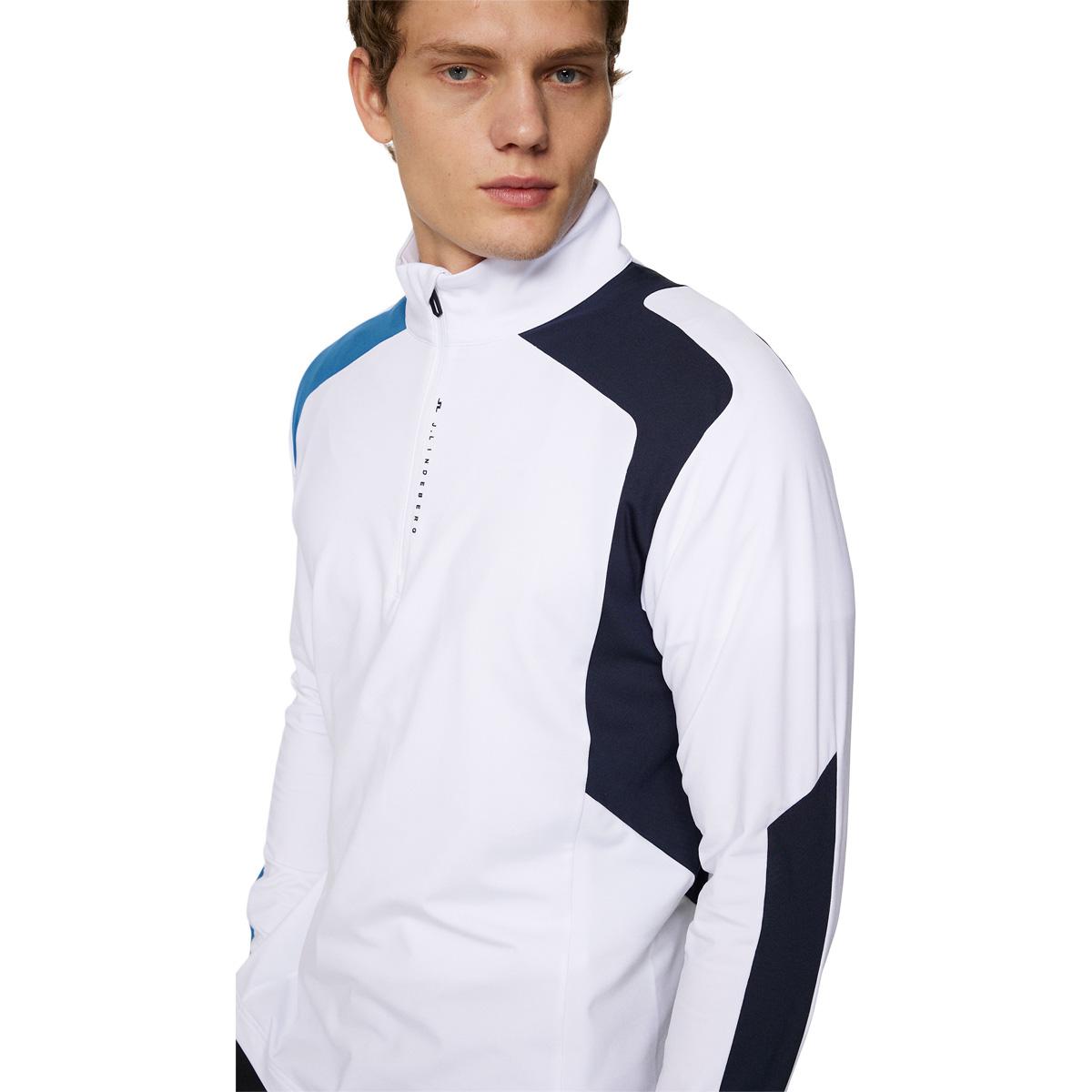 J.LINDEBERG Leander Half Zip Golftrøje Herre White/blue