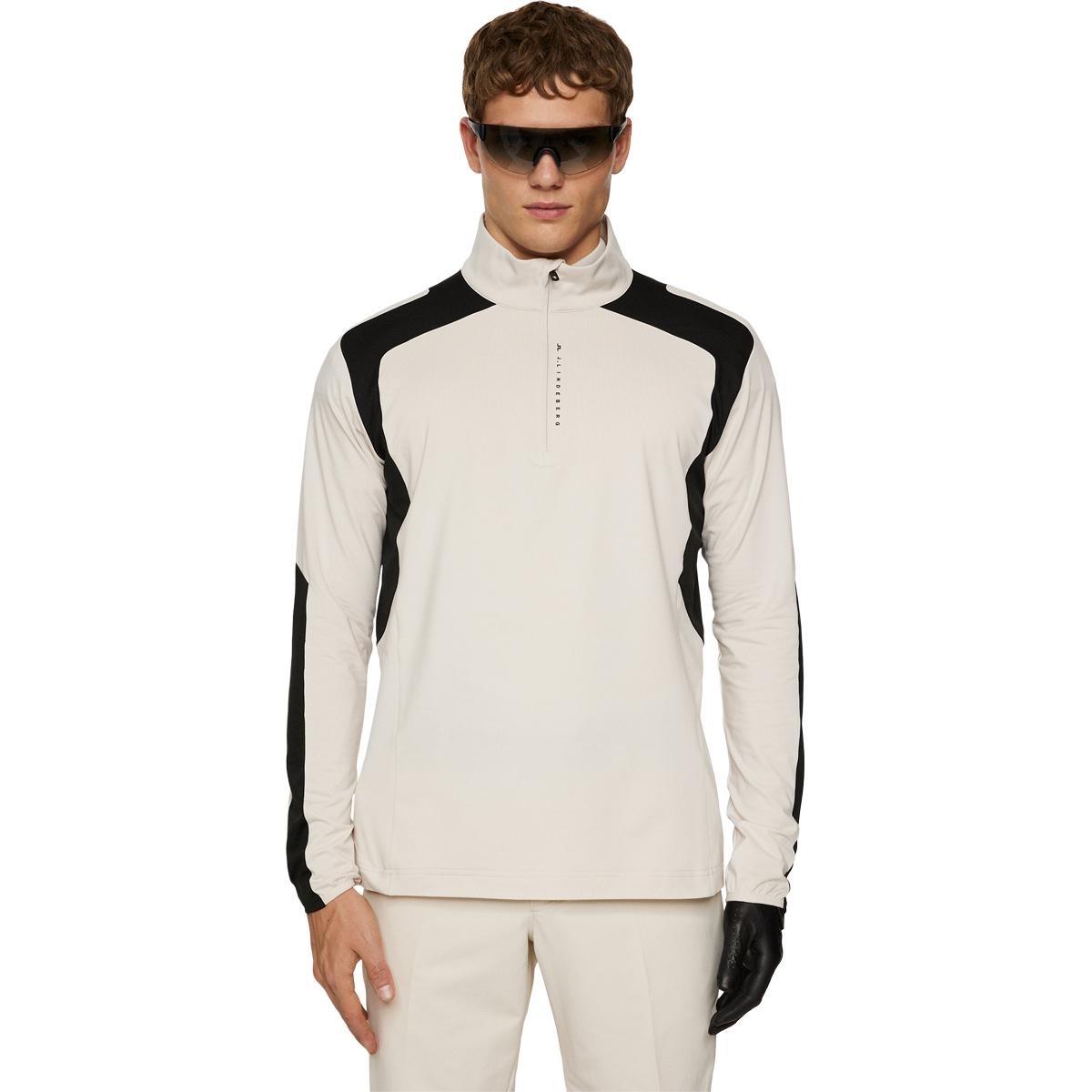 J.LINDEBERG Leander Half Zip Golftrøje Herre Beige/black