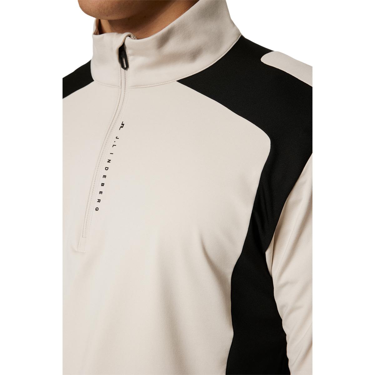 J.LINDEBERG Leander Half Zip Golftrøje Herre Beige/black