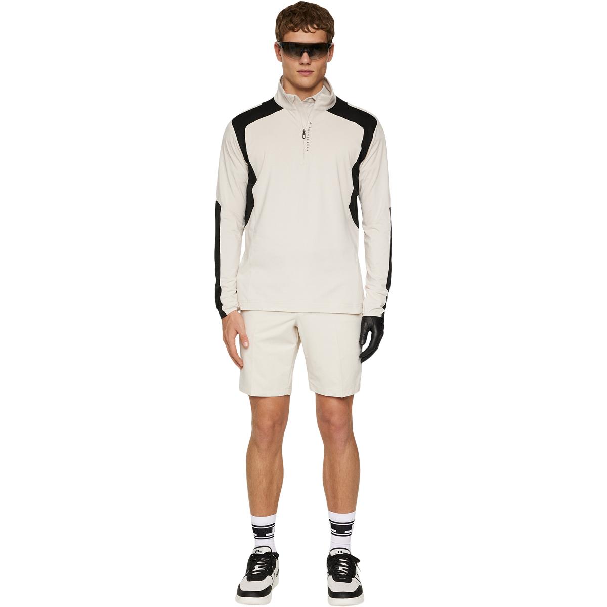 J.LINDEBERG Leander Half Zip Golftrøje Herre Beige/black