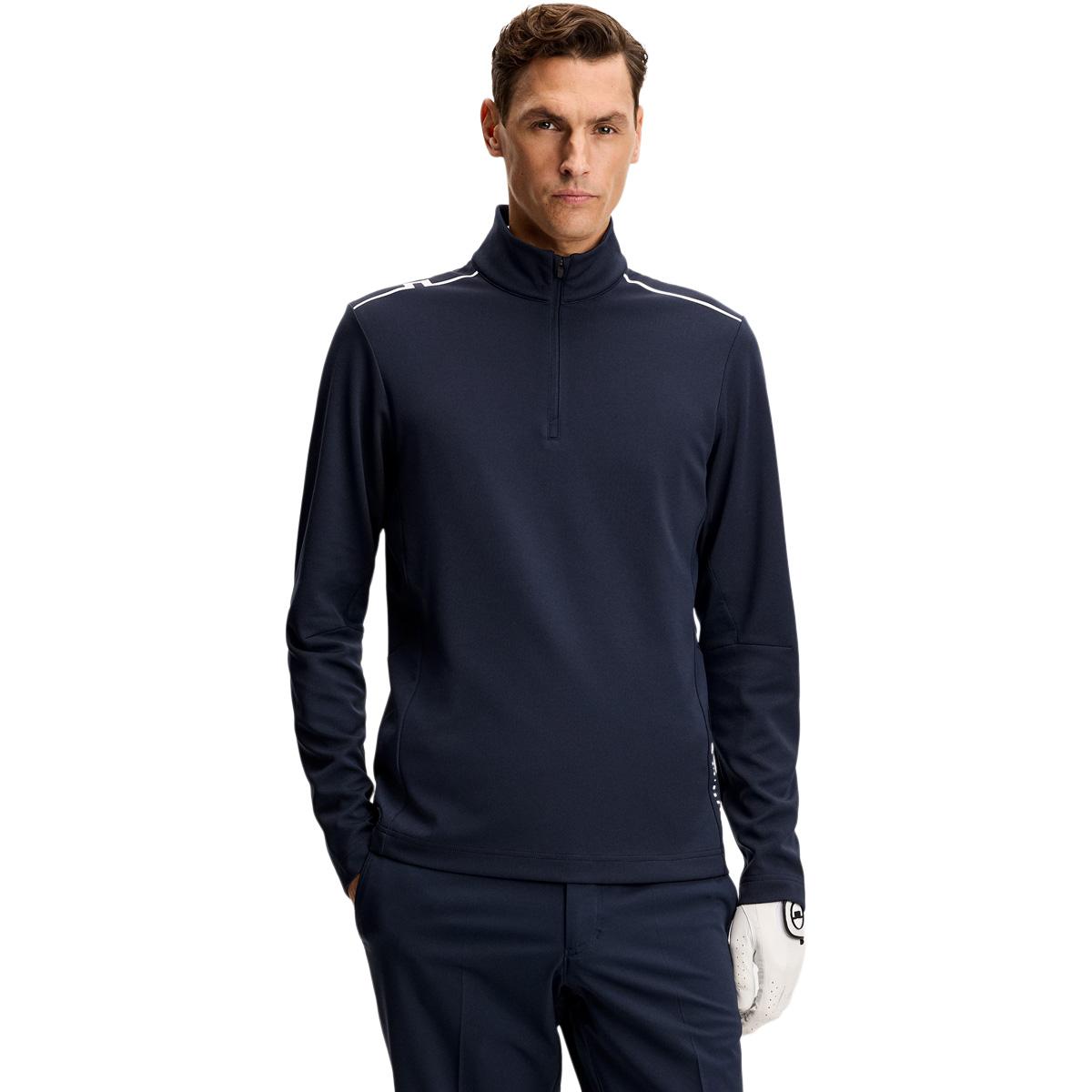 J.LINDEBERG Leon Half Zip Midlayer Golftrøje Herre Navy