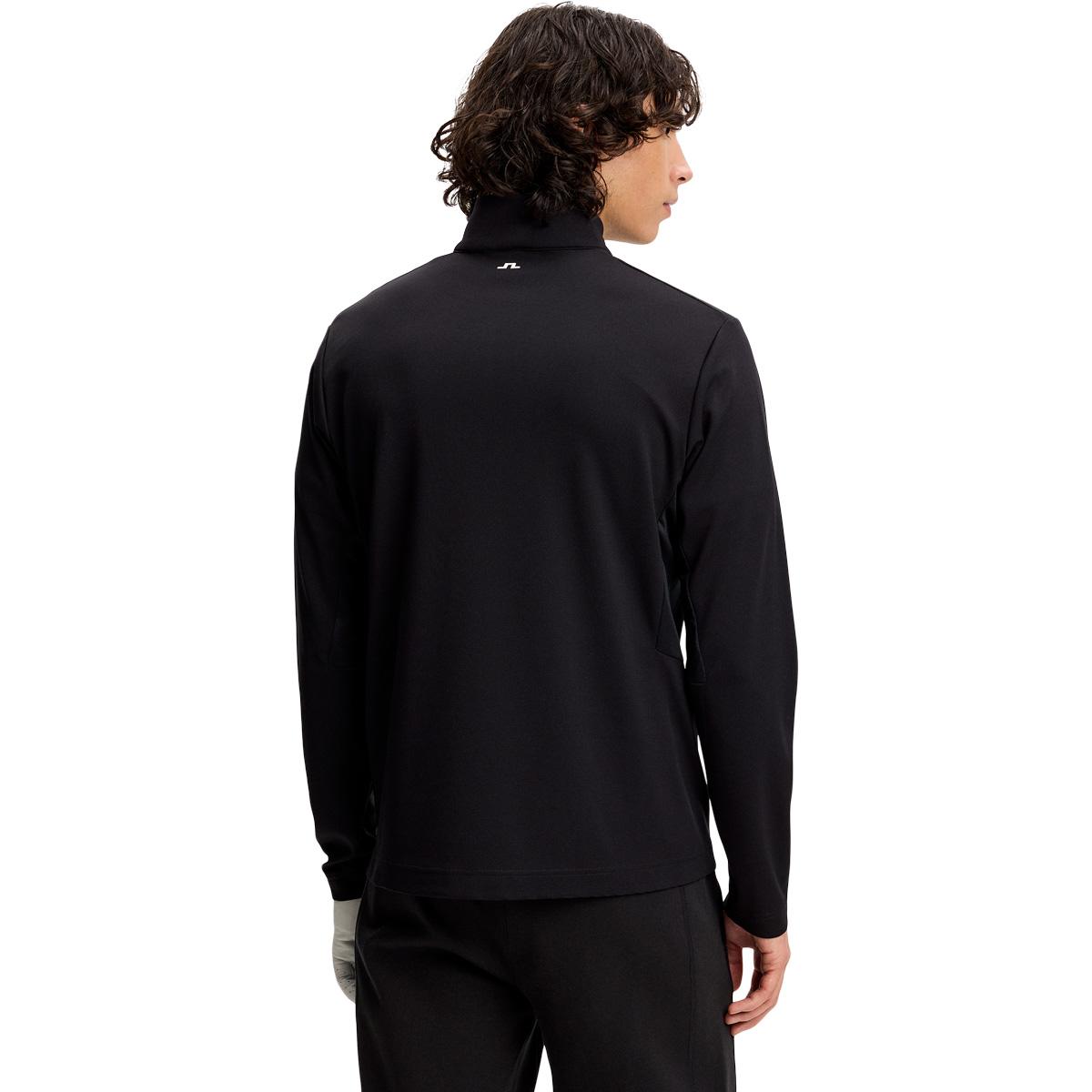 J.LINDEBERG Leon Half Zip Midlayer Golftrøje Herre Black