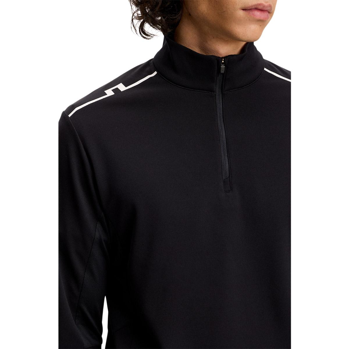 J.LINDEBERG Leon Half Zip Midlayer Golftrøje Herre Black