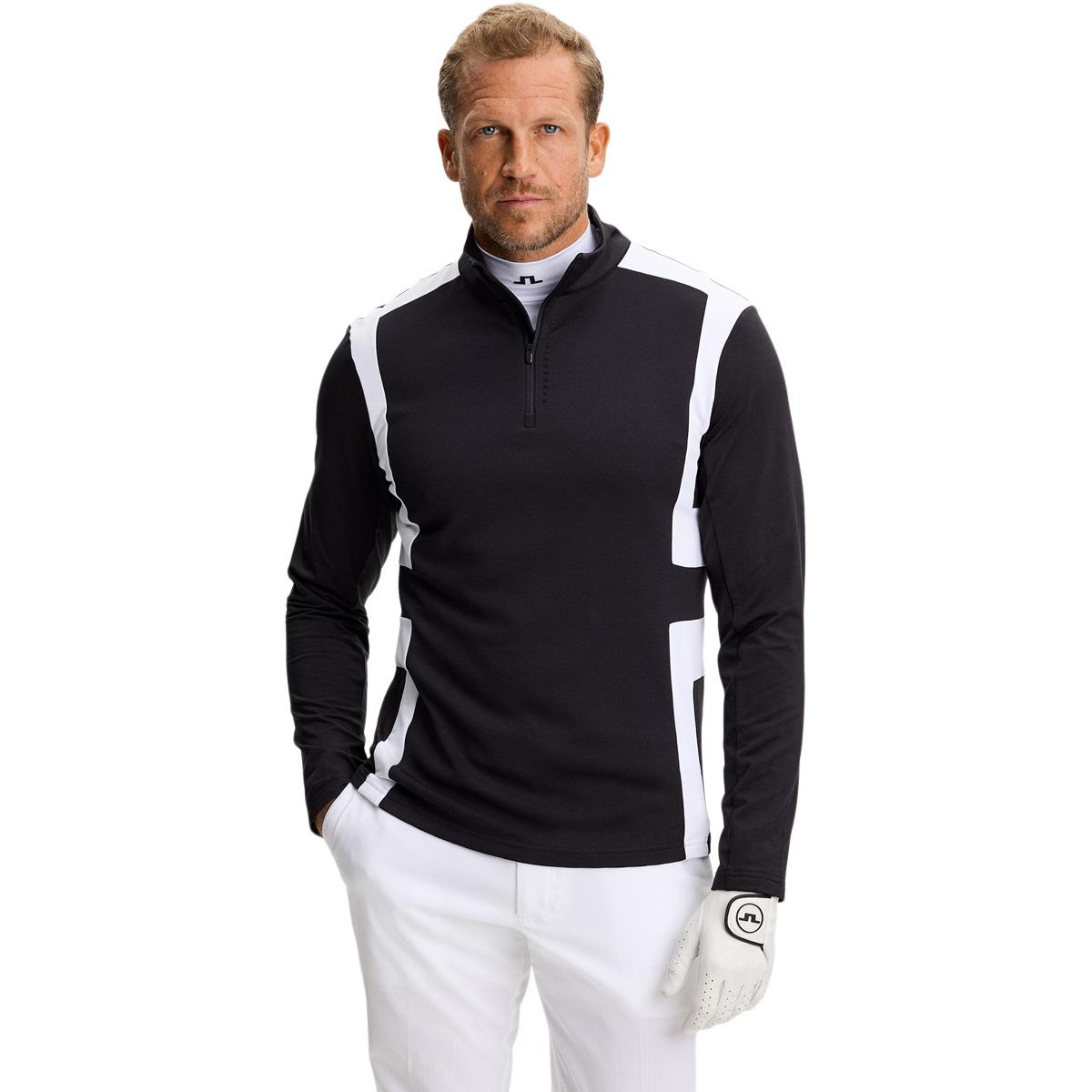 J.LINDEBERG Finn Half Zip Golftrøje Herre Black