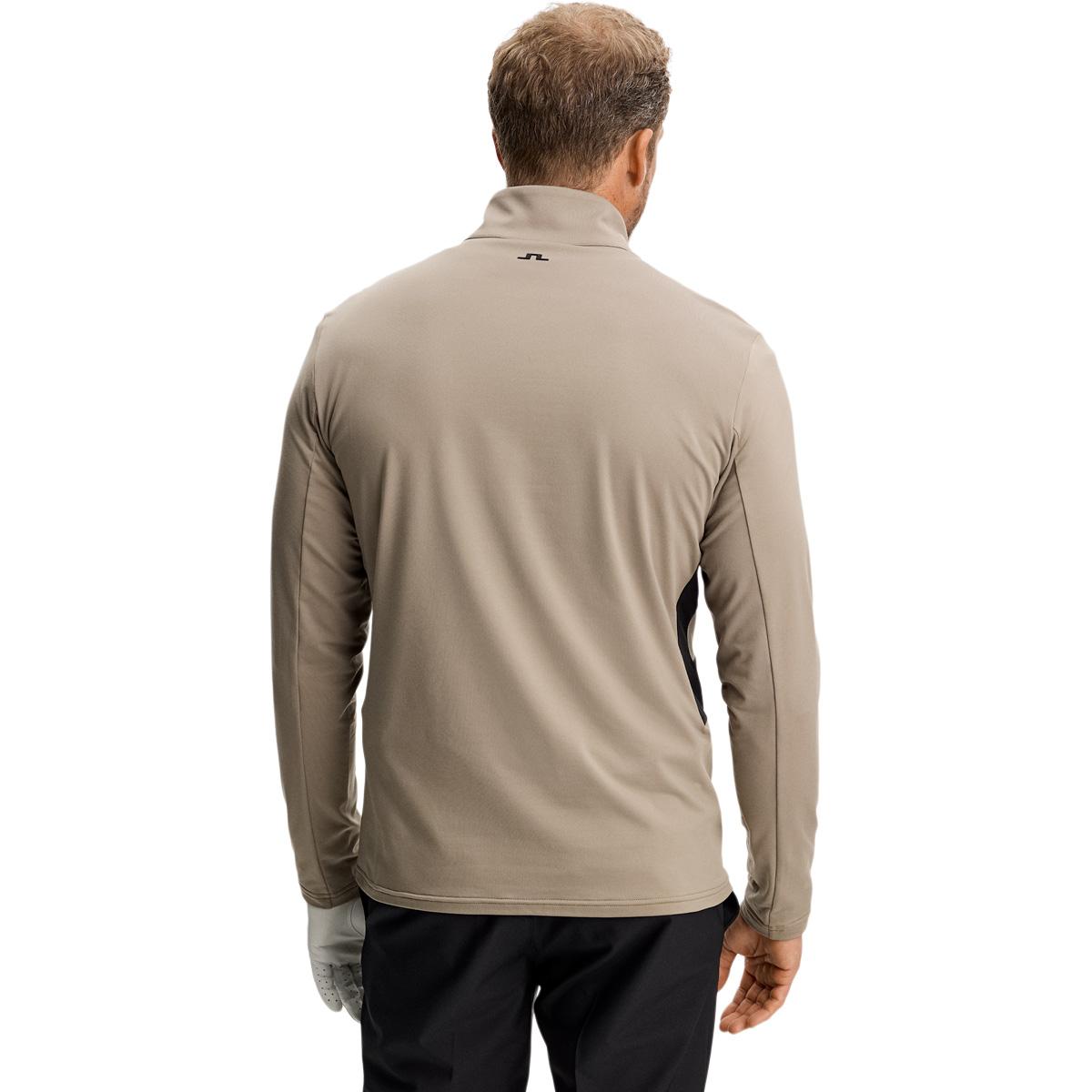J.LINDEBERG Finn Half Zip Golftrøje Herre Brindle