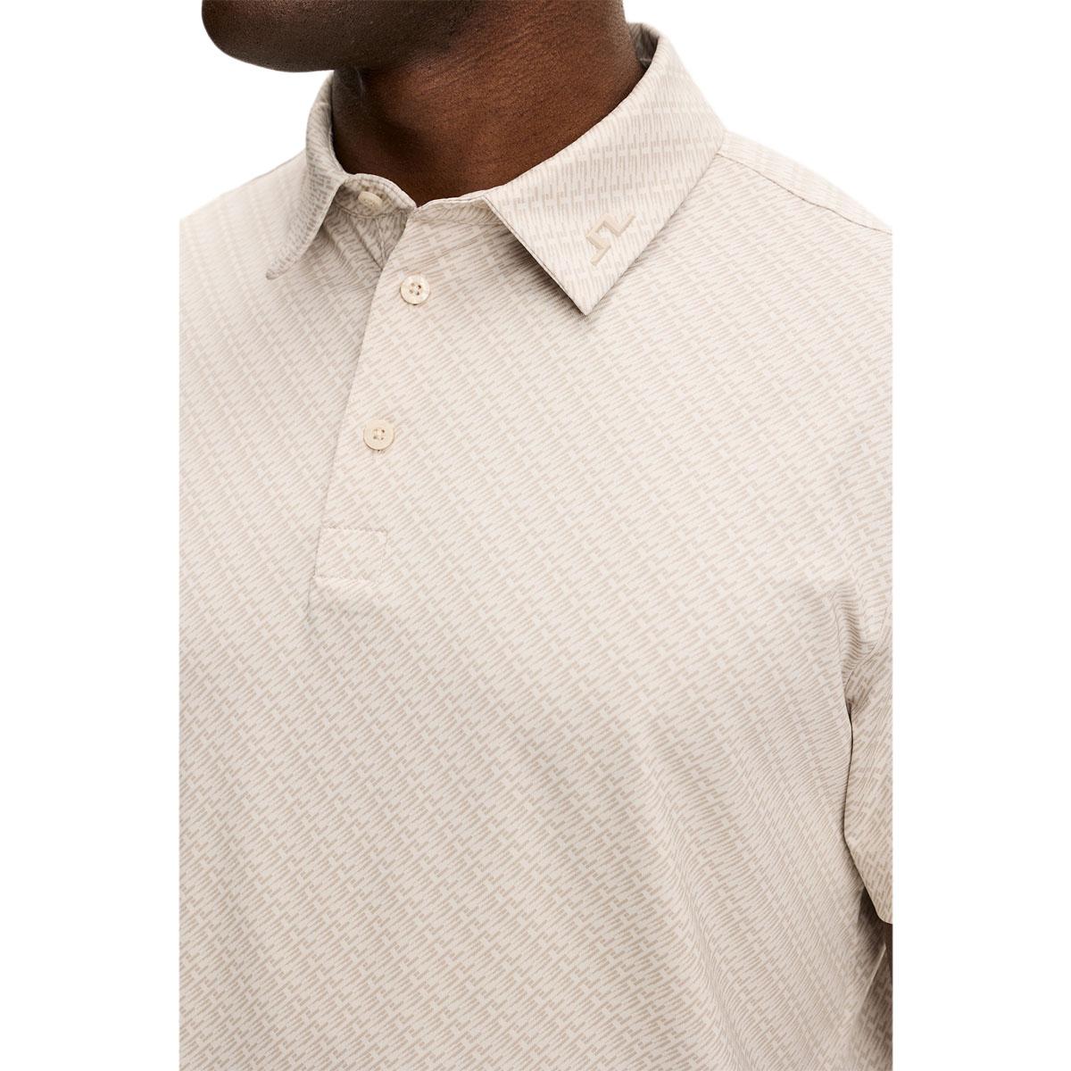 J.LINDEBERG Tod Print Golf Polo T-shirt Herre Beige