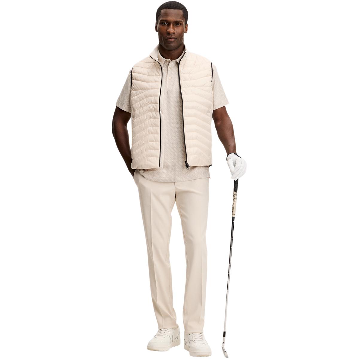 J.LINDEBERG Tod Print Golf Polo T-shirt Herre Beige