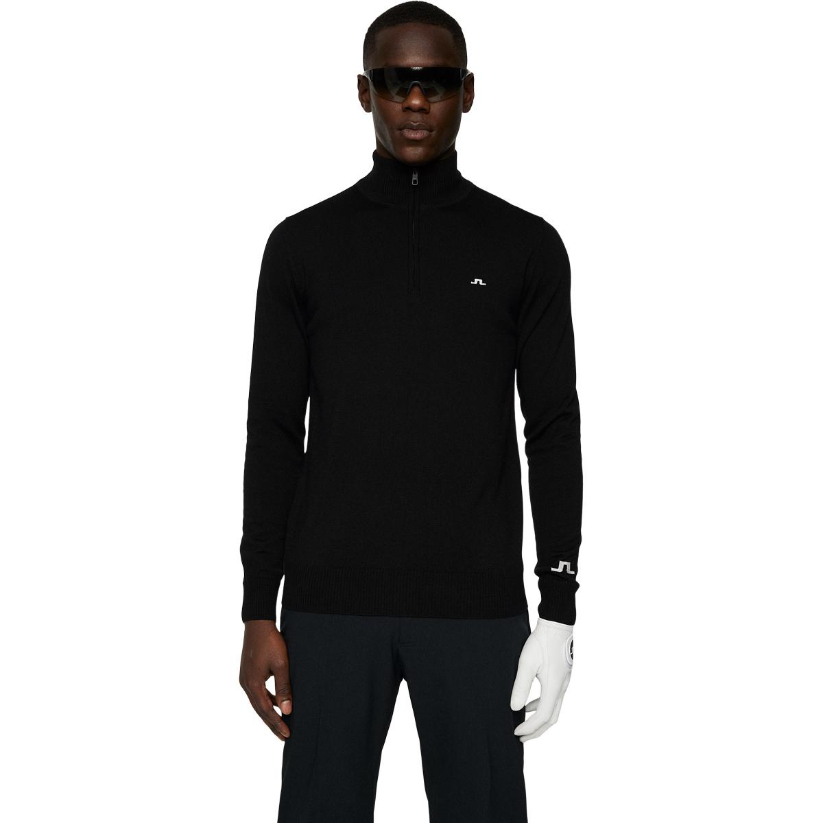 J.LINDEBERG Kian Half Zip Golftrøje Herre Black