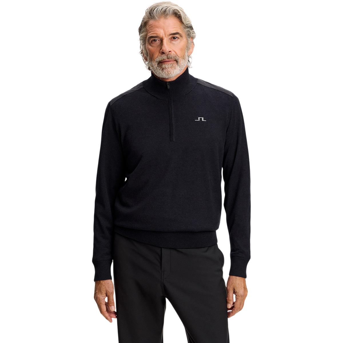 J.LINDEBERG Jeffrey Windbreaker Striktrøje Herre Black