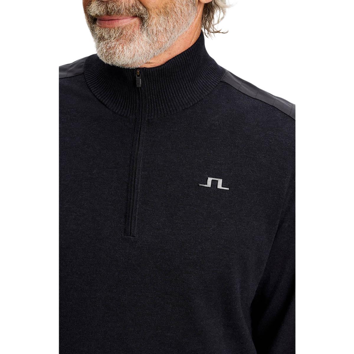 J.LINDEBERG Jeffrey Windbreaker Striktrøje Herre Black