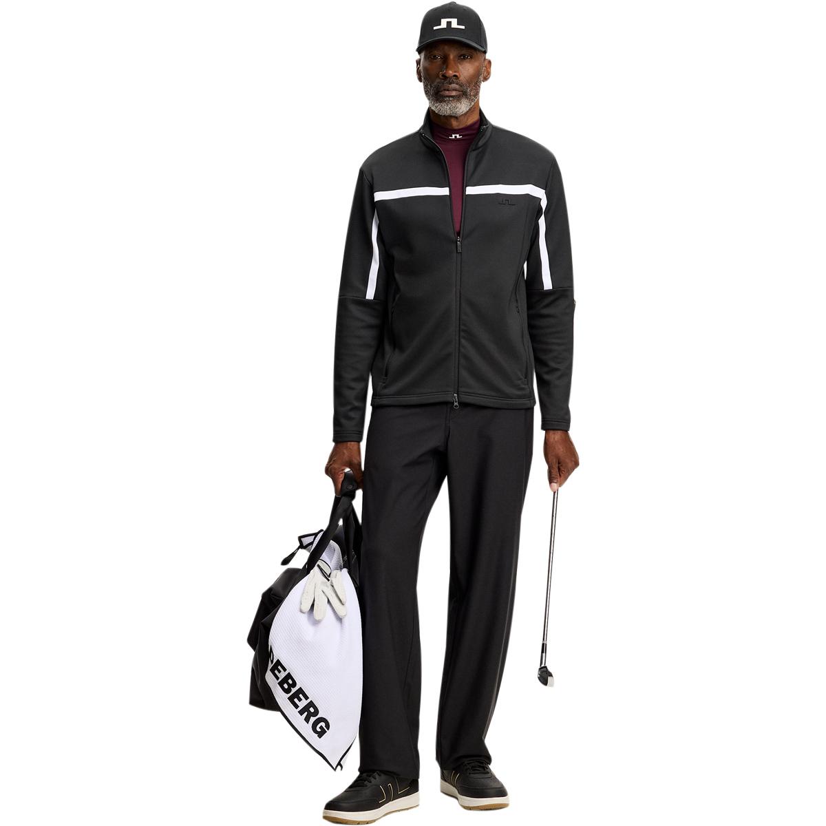 J.LINDEBERG Sharpe Full Zip Midlayer Trøje Herre Black