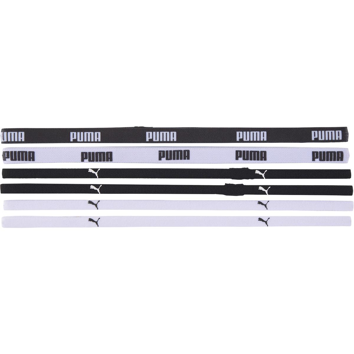 PUMA AT 6-Pack Hårbånd Black/White