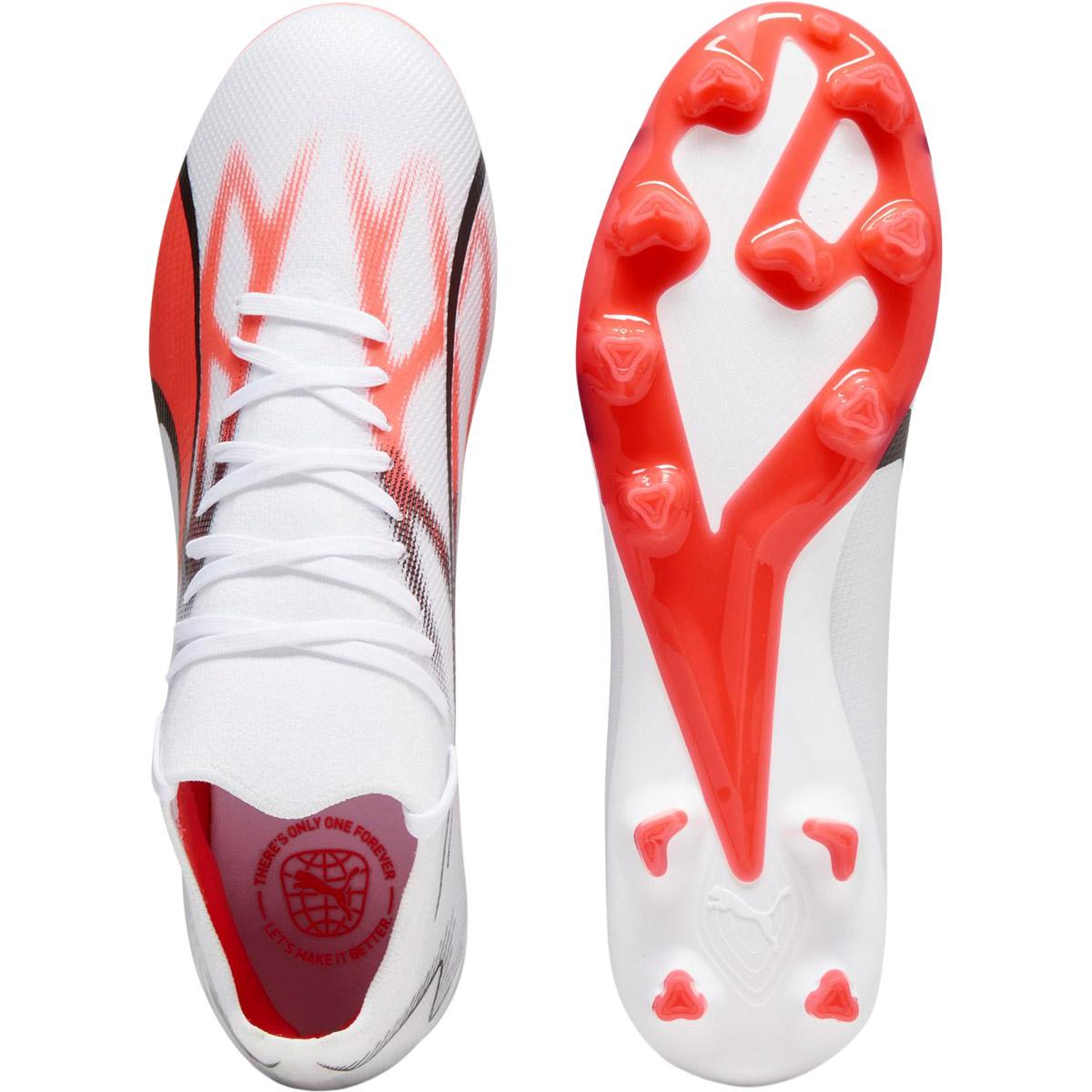 PUMA Ultra Match FG/AG Fodboldstøvler PUMA White-PUMA Black-Fire Orc