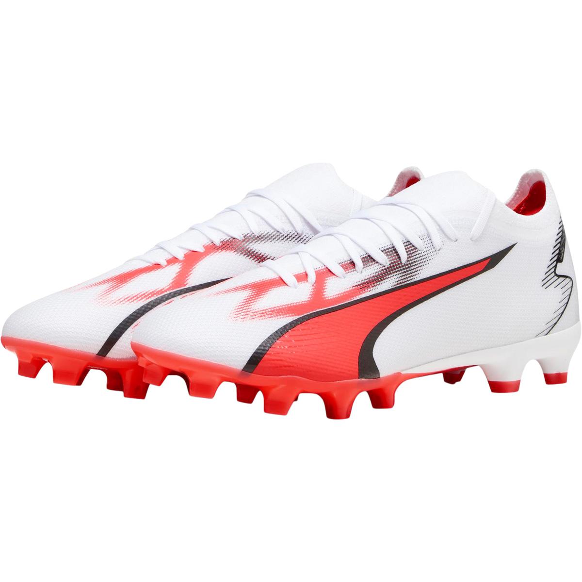 PUMA Ultra Match FG/AG Fodboldstøvler PUMA White-PUMA Black-Fire Orc