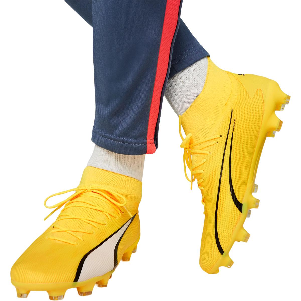 PUMA Ultra Pro MC FG/AG Fodboldstøvler Yellow Blaze-PUMA White-PUMA B