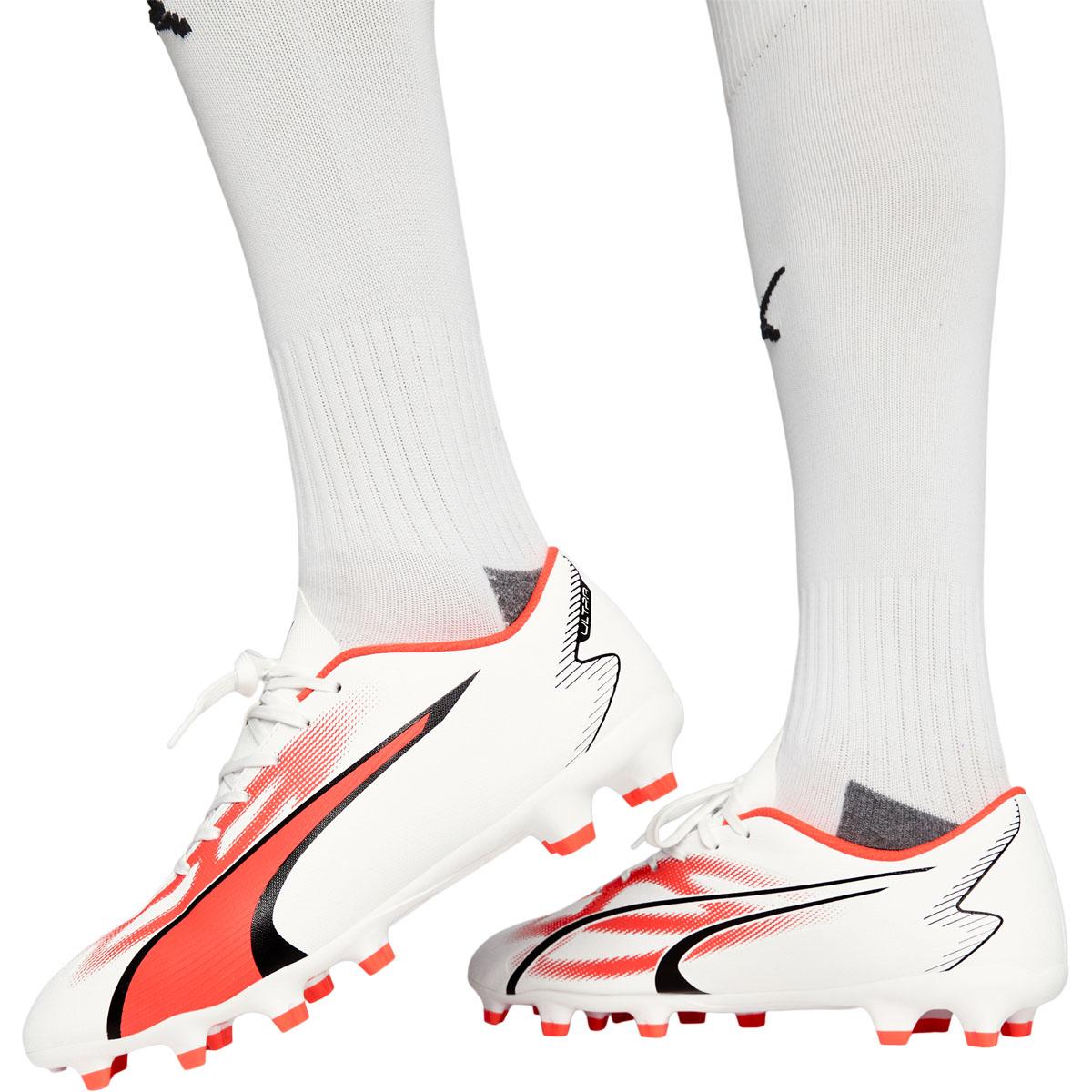 PUMA Ultra Play FG/AG Fodboldstøvler PUMA White-PUMA Black-Fire Orc