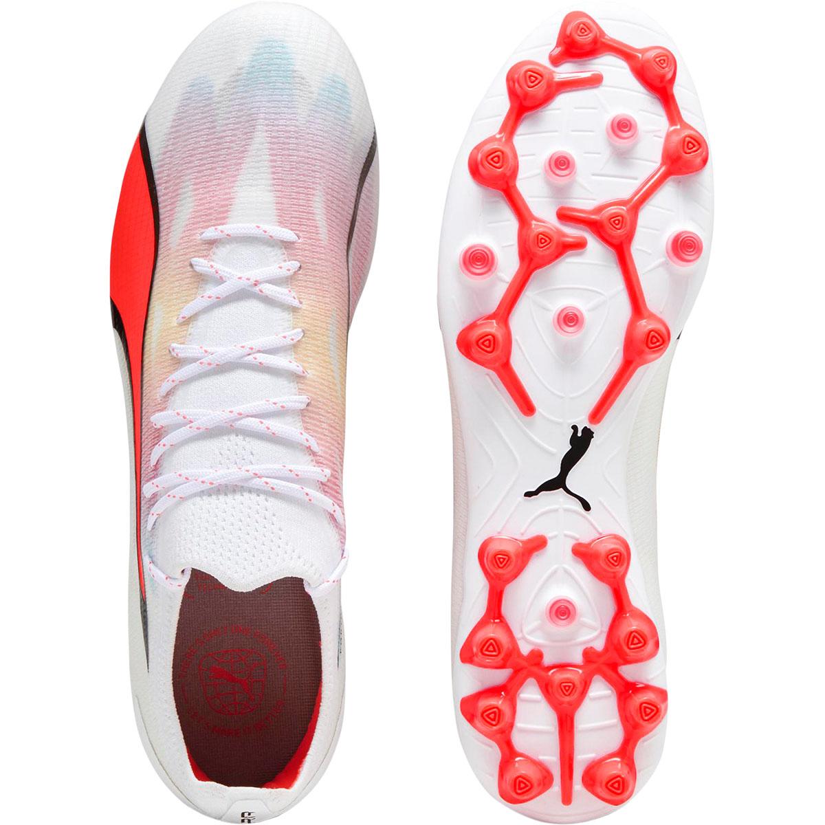 PUMA Ultra Ultimate FG/MG Fodboldstøvler PUMA White-PUMA Black-Fire Orc