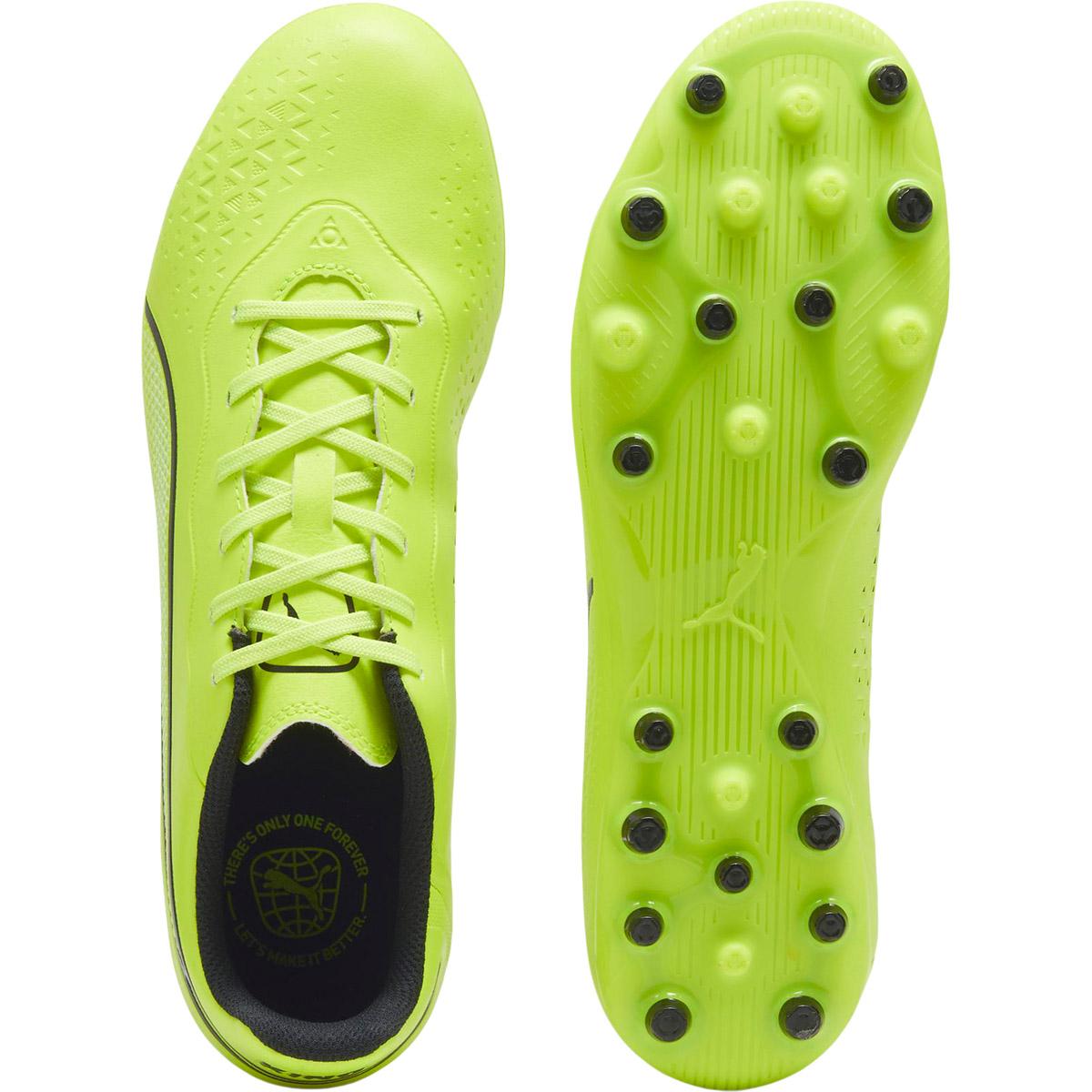 PUMA King Match MG Fodboldstøvler Electric Lime-PUMA Black