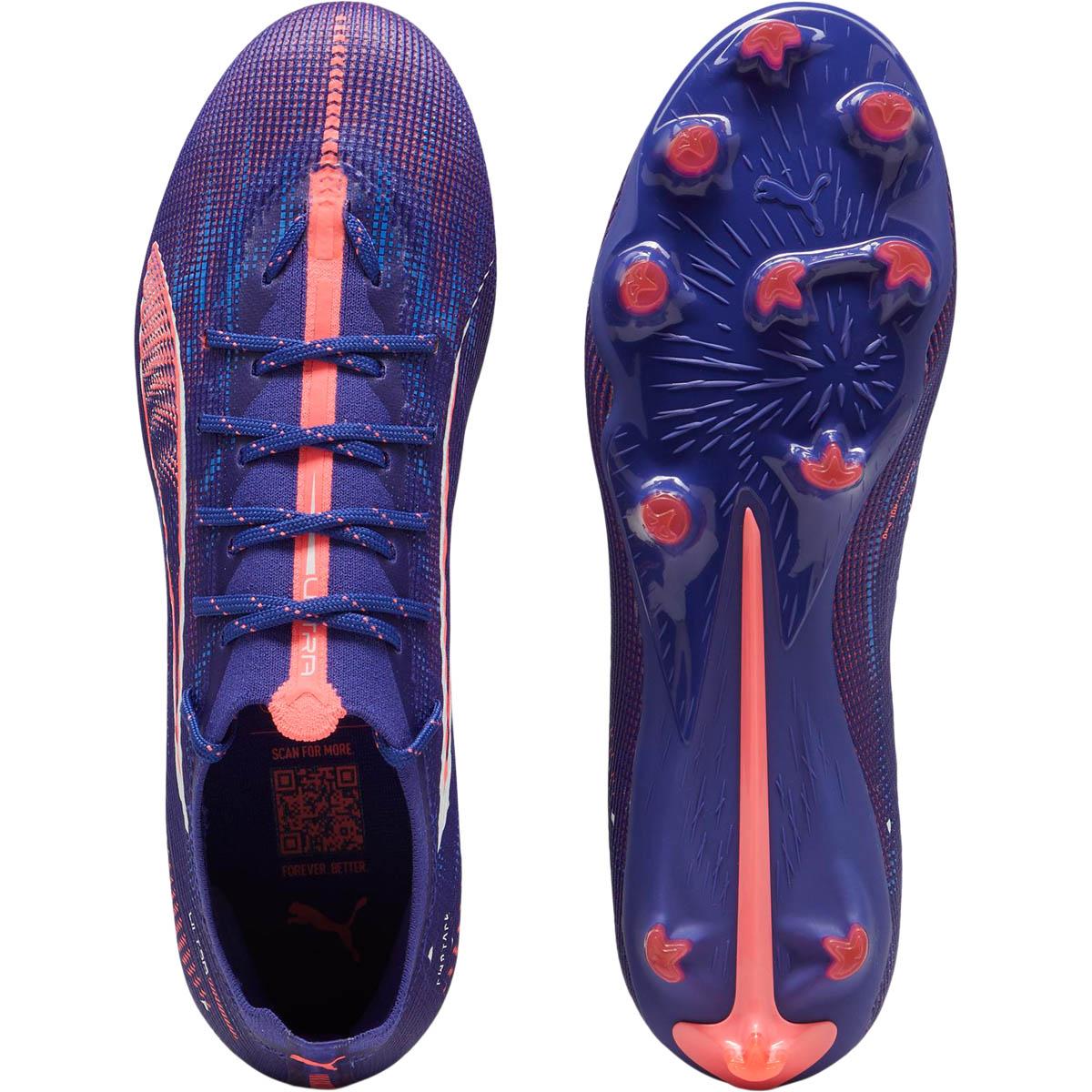 PUMA Ultra 5 Pro FG/AG Fodboldstøvler Lapis Lazuli-PUMA White-Sunset Glow