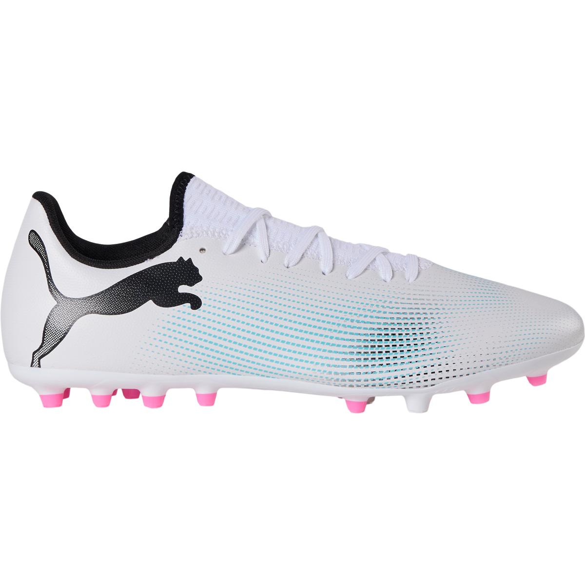 PUMA Future 7 Play MG Fodboldstøvler PUMA White-PUMA Black-Poison P