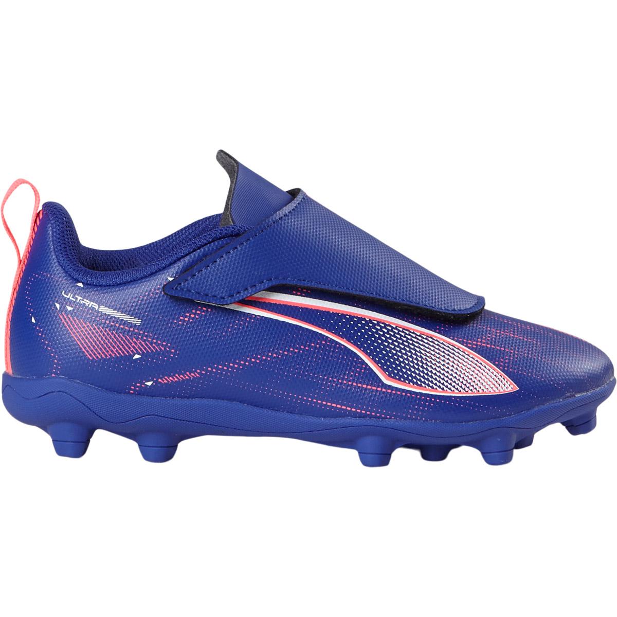PUMA Ultra 5 Play FG/AG RB Fotballsko Barn Lapis Lazuli-PUMA White-Sunset Glow