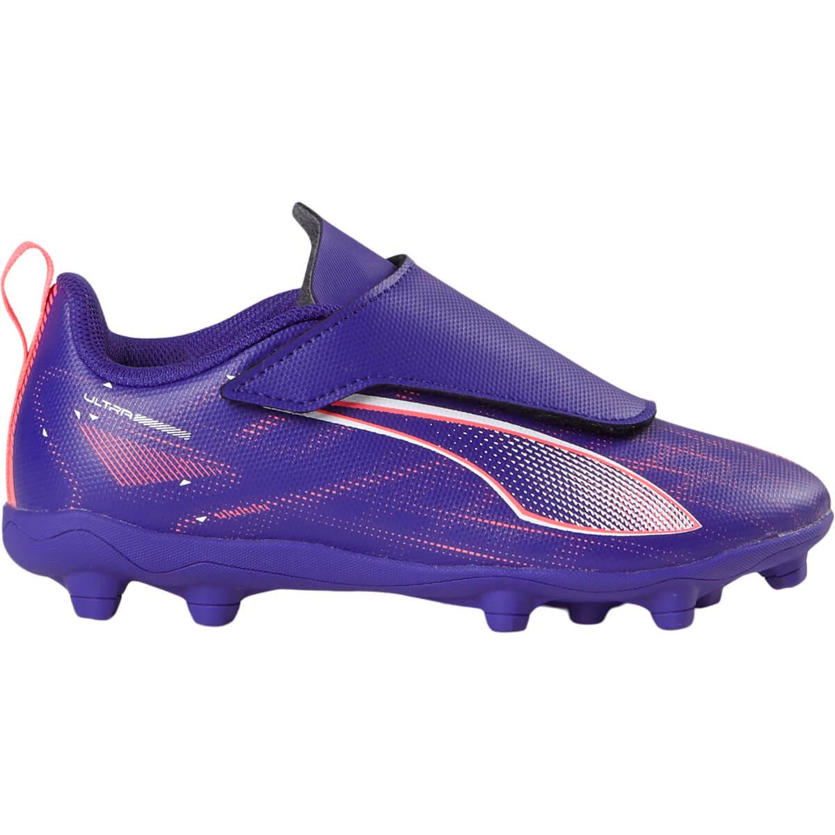 PUMA Ultra 5 Play FG/AG RB Fotballsko Barn Lapis Lazuli-PUMA White-Sunset Glow