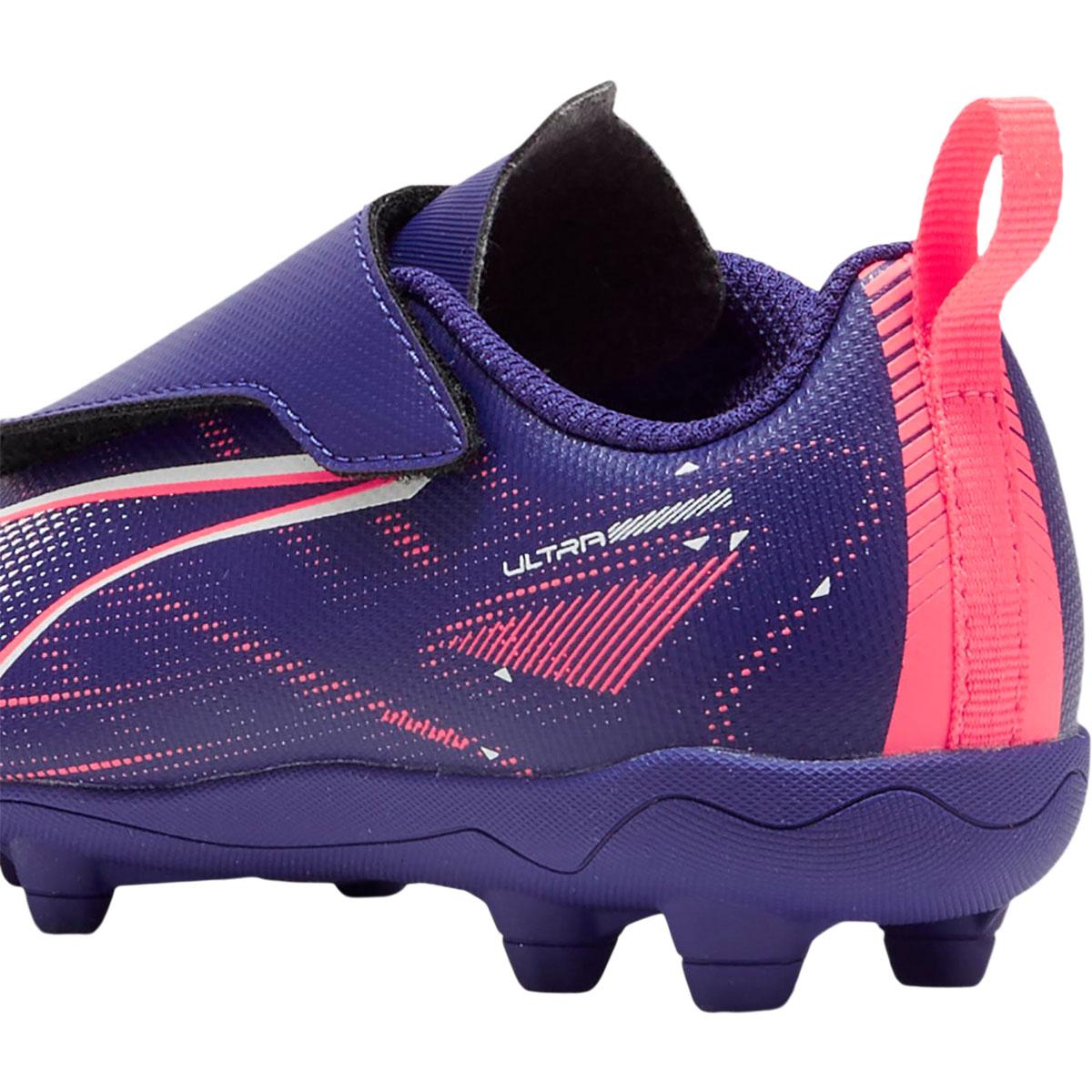 PUMA Ultra 5 Play FG/AG RB Fotballsko Barn Lapis Lazuli-PUMA White-Sunset Glow